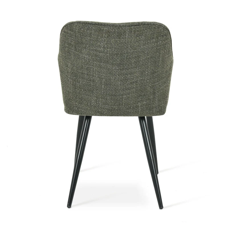 Fauteuil salle à manger Sienna Garden [Lot de 2] [Tissu effet lin]