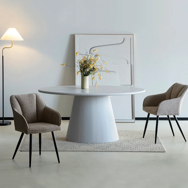 Fauteuil salle à manger Sienna Garden [Lot de 2] [Tissu effet lin]