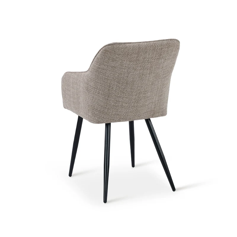 Fauteuil salle à manger Sienna Garden [Lot de 2] [Tissu effet lin]