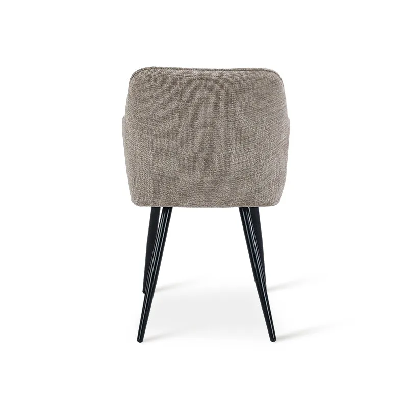 Fauteuil salle à manger Sienna Garden [Lot de 2] [Tissu effet lin]