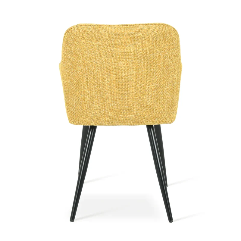 Fauteuil salle à manger Sienna Garden [Lot de 2] [Tissu effet lin]