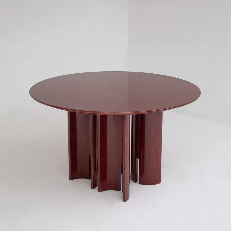 Round Dining Table by Giovanni Offredi for Saporiti Italia