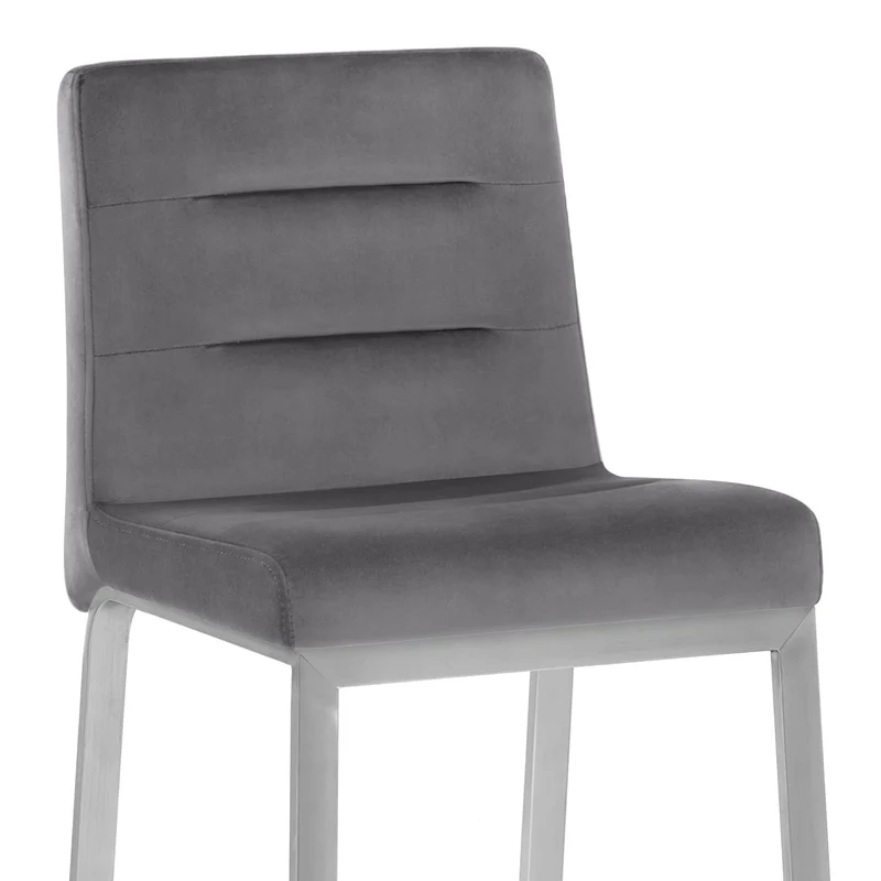 Tabouret Velours - Stella Gris Foncé