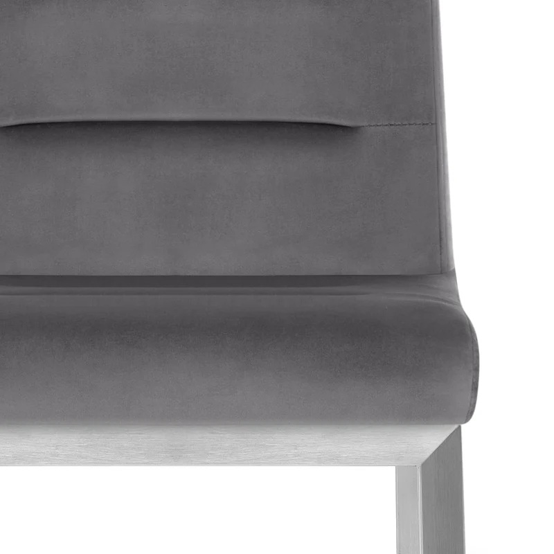 Tabouret Velours - Stella Gris Foncé