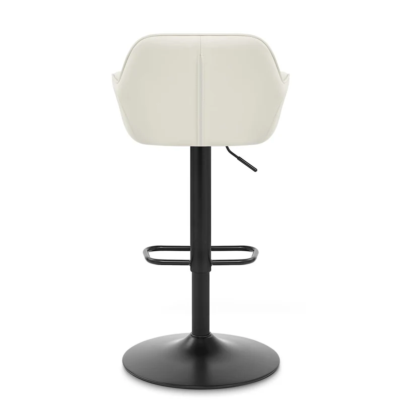 Tabouret Cuir Véritable - Sol Crème