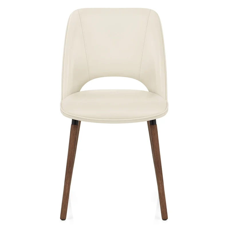 Chaise Cuir Véritable - Santo Crème