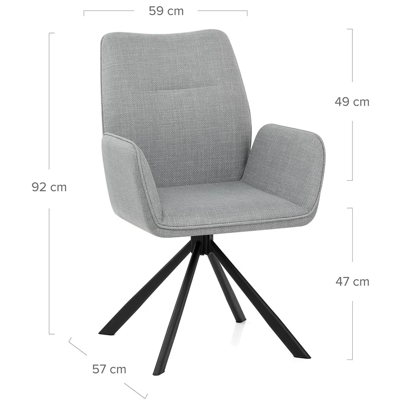 Chaise Tissu - Rici Gris