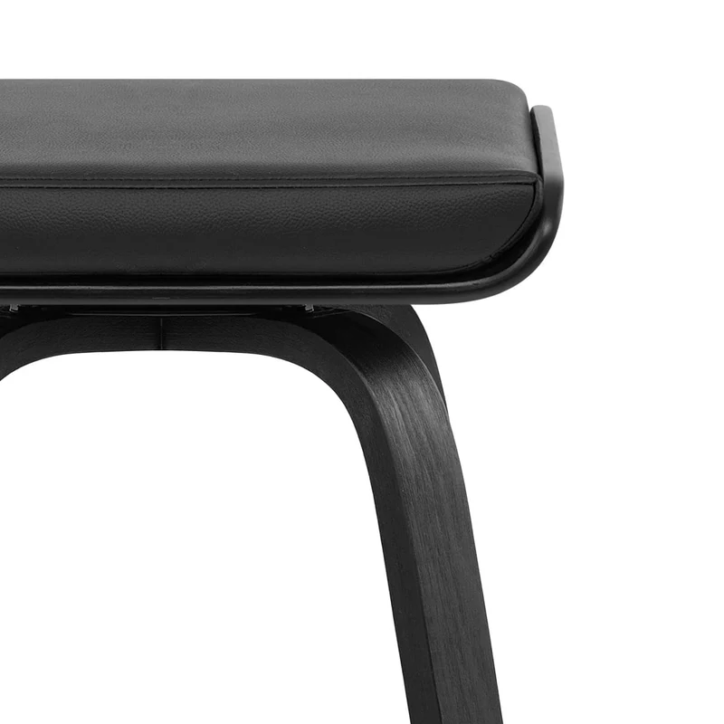 Tabouret de Bar Cuir Veritable - Remy Noir