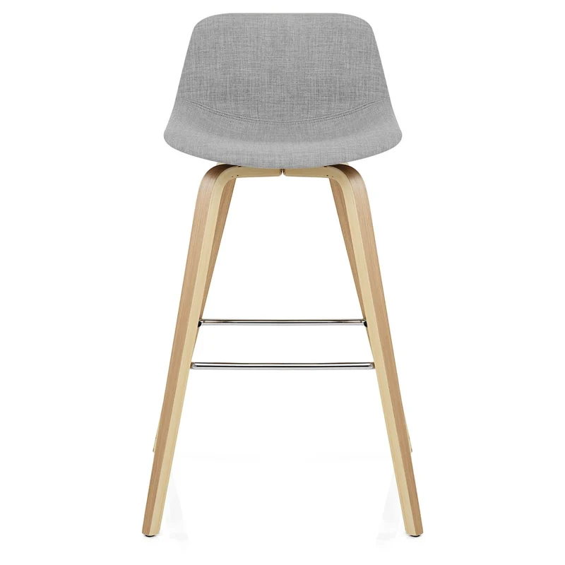 Tabouret De Bar Bois Tissu - Reef Gris