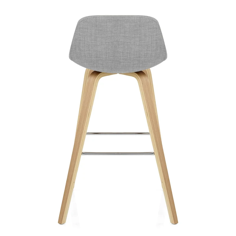 Tabouret De Bar Bois Tissu - Reef Gris
