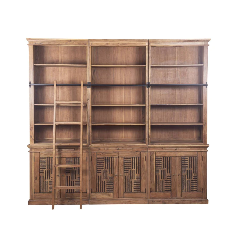 Bibliothèque échelle H235 en acacia massif - Pleiade IV