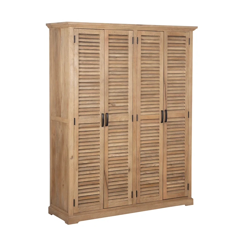 Armoire 4 portes bois massif en manguier – Paran