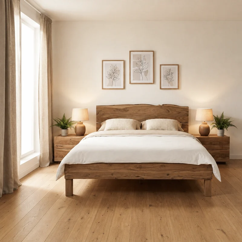 Lit 180x200 bois massif en acacia – Bunting