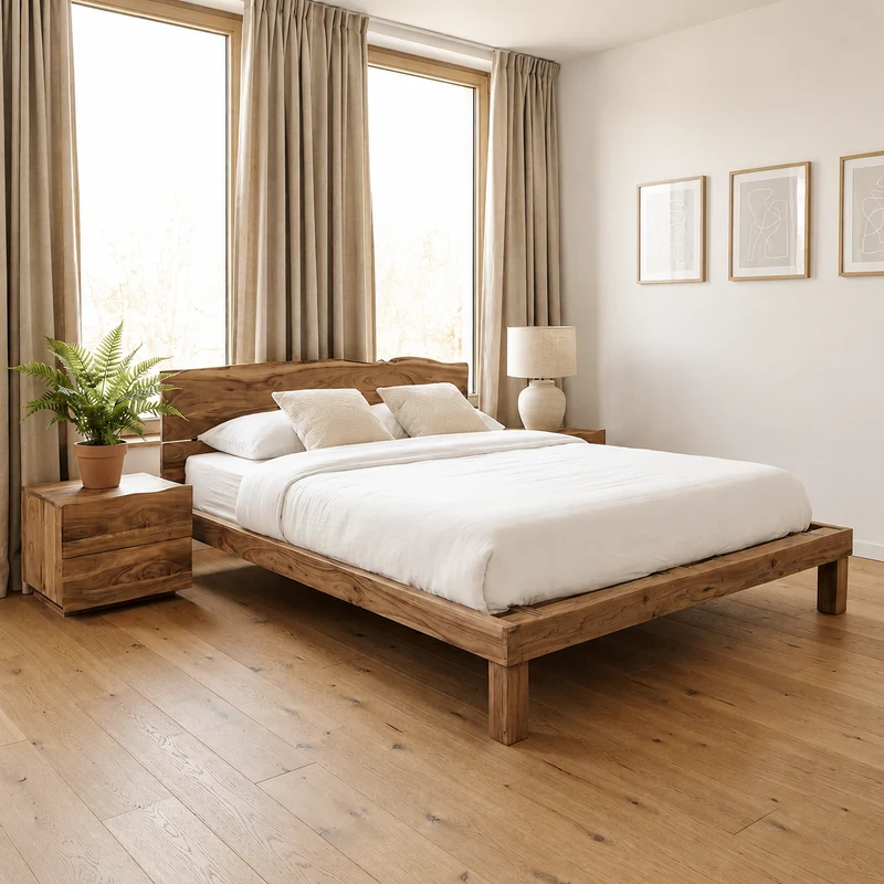 Lit 180x200 bois massif en acacia – Bunting