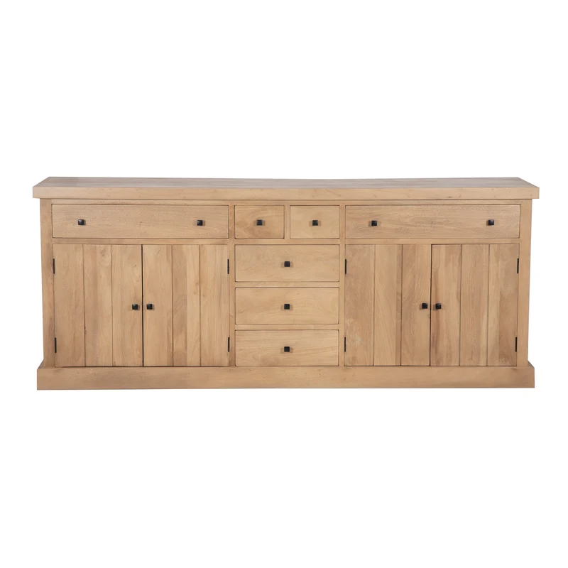 Buffet 7 tiroirs 4 portes bois massif en manguier – Scandinaves