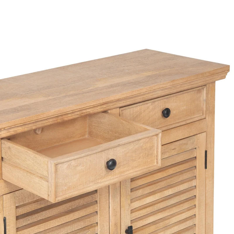 Buffet 3 tiroirs 3 portes bois massif en manguier – Paran