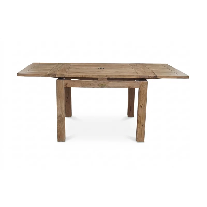 Grande table à manger carréé allonge 130 bois massif en Acacia naturelle – Gordon