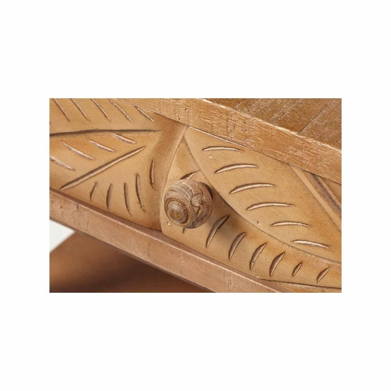 Table basse rectangle 2 tiroirs en bois massif manguier - Floria