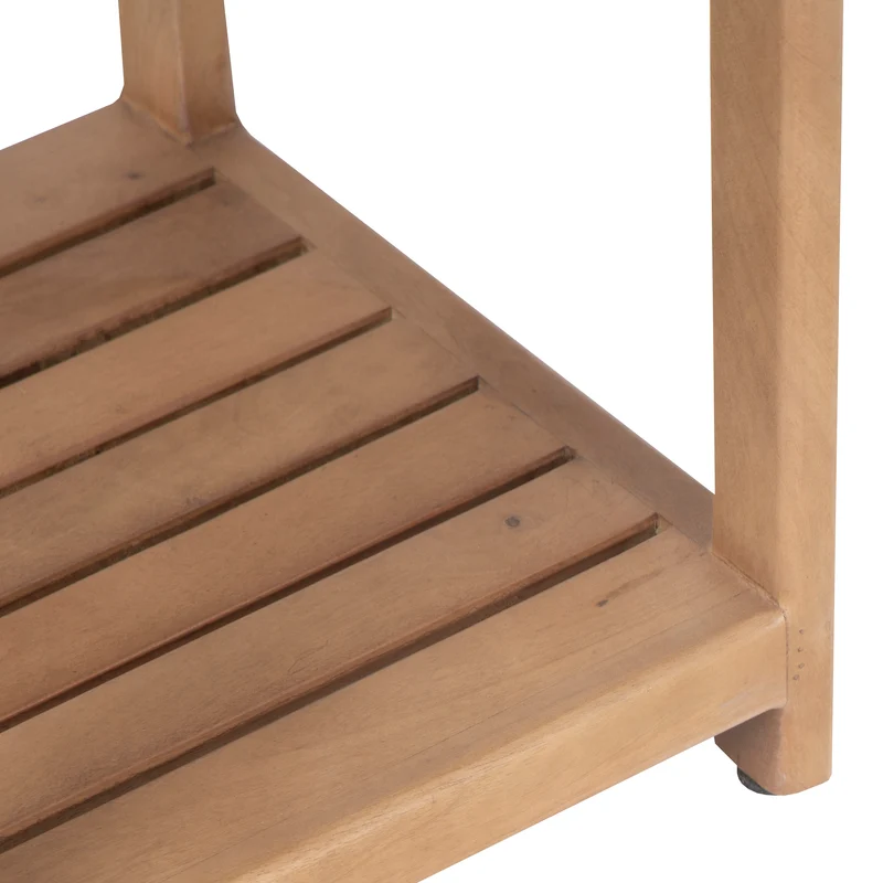 Tabouret avec etagere a lattes | Manguier Eruco