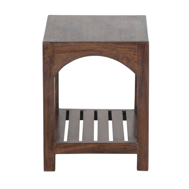 Tabouret avec etagere a lattes | Acacia Hiputa