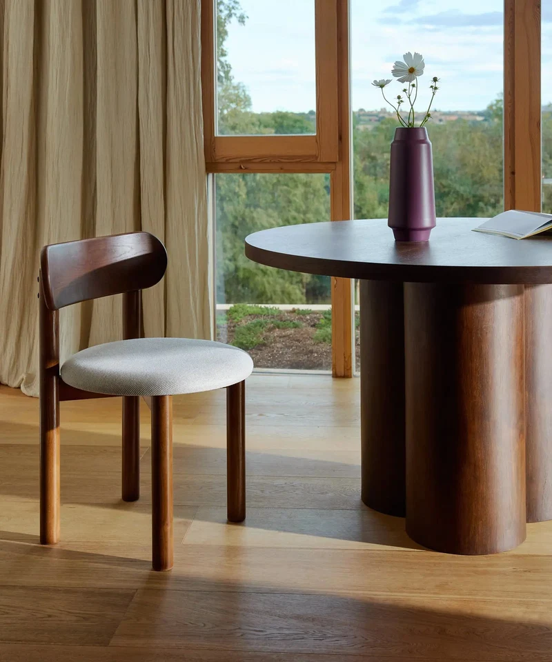 Silla de Comedor en Madera Tapizada Bianca