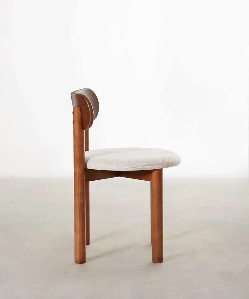Silla de Comedor en Madera Tapizada Bianca