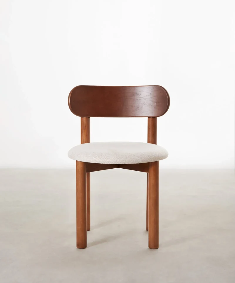 Silla de Comedor en Madera Tapizada Bianca