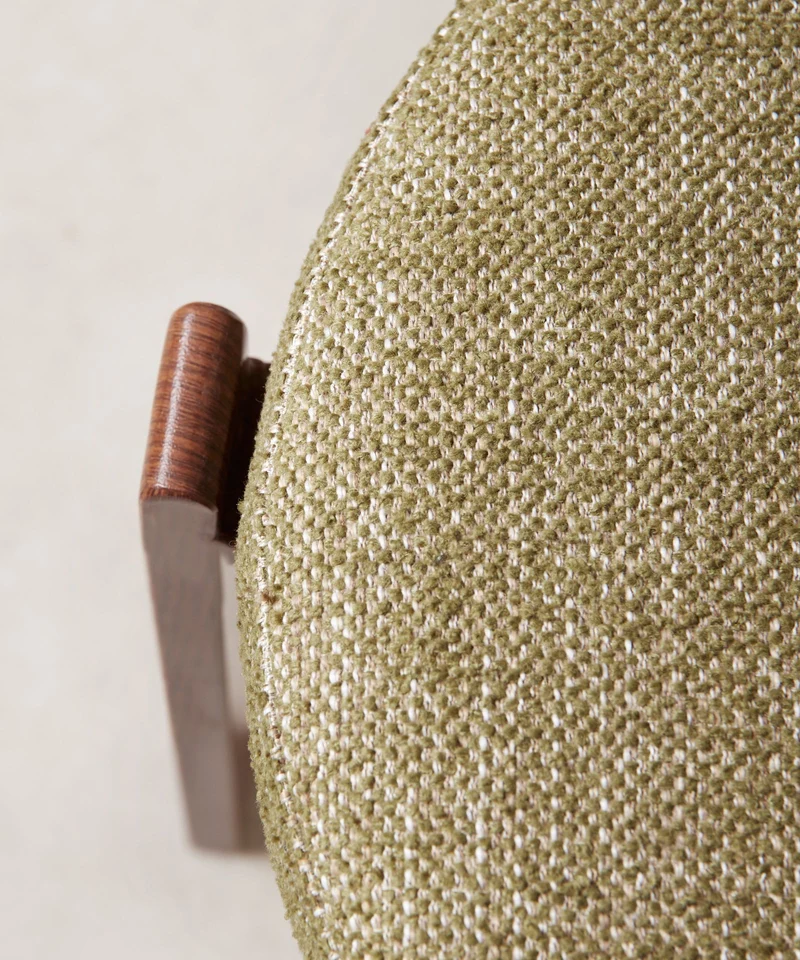 Silla de Comedor Tapizada y en Metal efecto Madera Aura