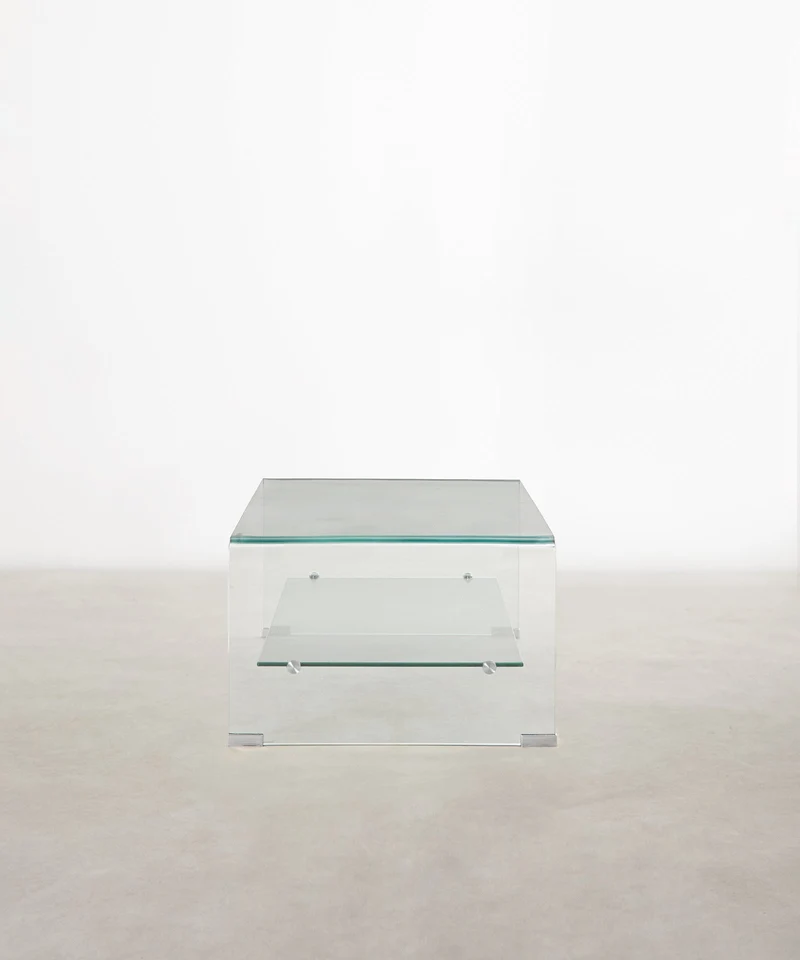 Mesa Centro de Cristal Templado Olivier (110x55 cm)