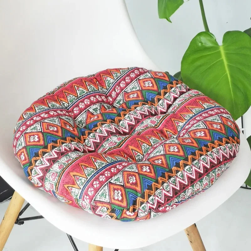 Galette de Chaise Ronde 45 cm Rouge indigo