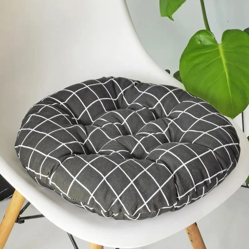 Galette de Chaise Ronde 45 cm Noire