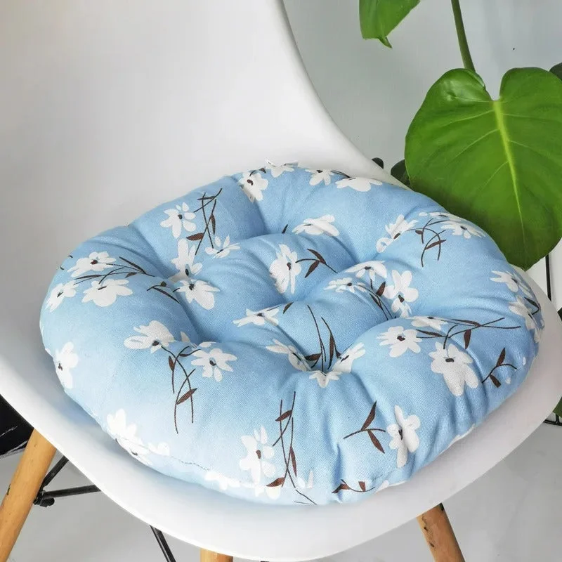 Galette de Chaise Ronde 45 cm Bleue