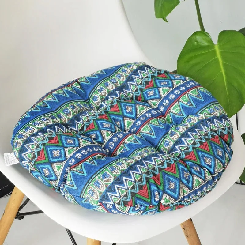 Galette de Chaise Ronde 45 cm Bleue