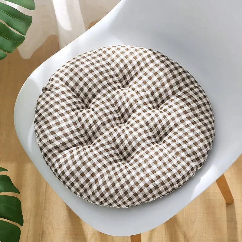 Galette de Chaise Imprimé à Carreaux