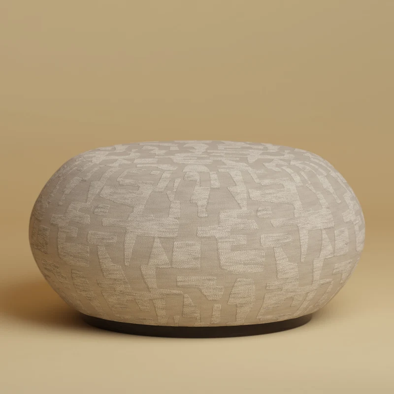 Wooden Stool Pouf - KUNA Series in Smoked Oak