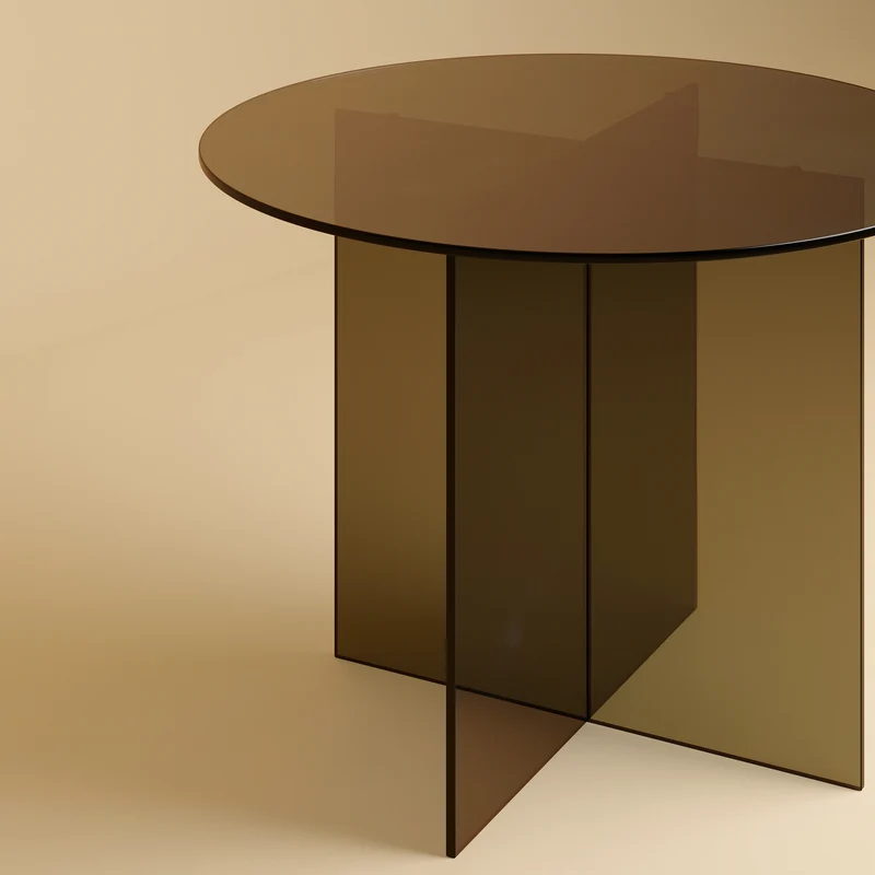 Round Glass Dining Table - YURI Series
