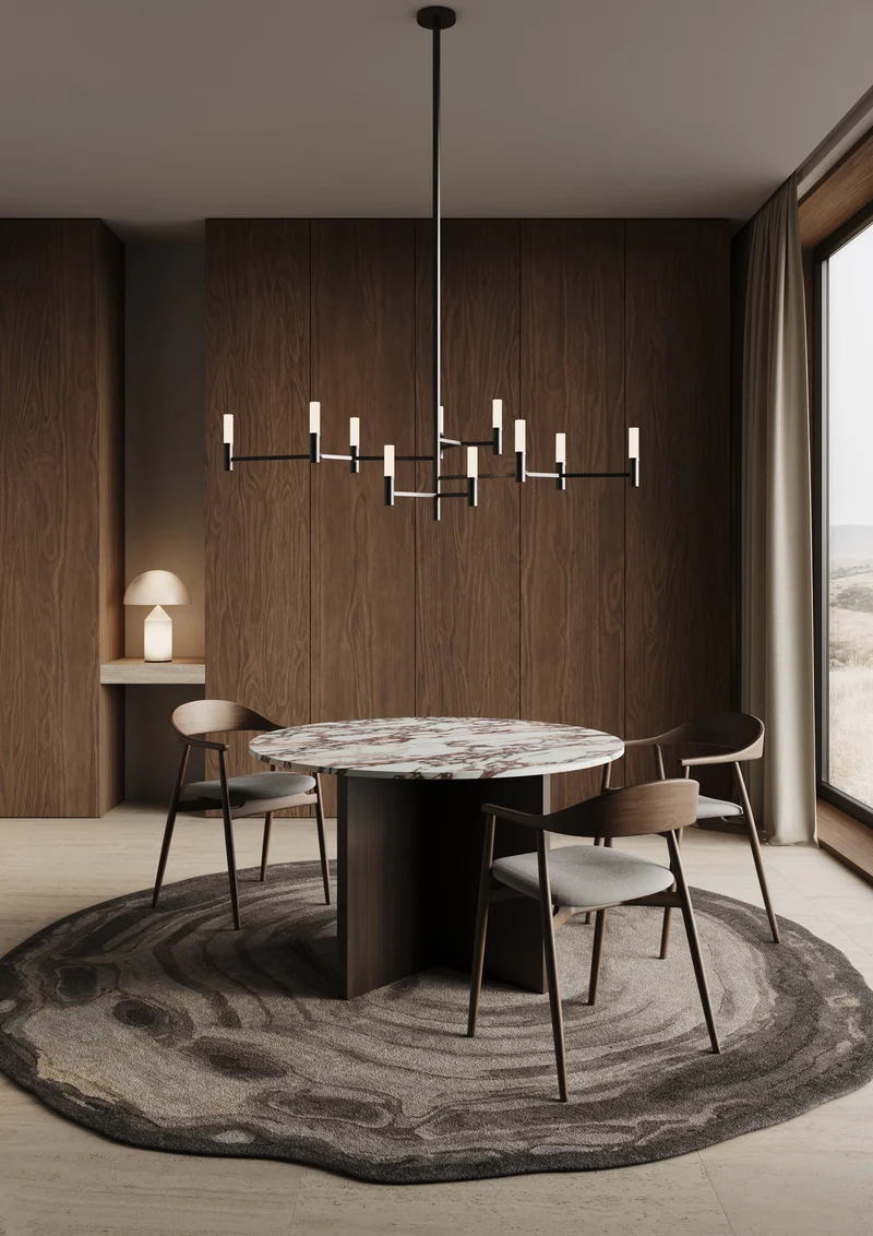 Wooden Dining Chair - MIKURA Series in Smoked Oak