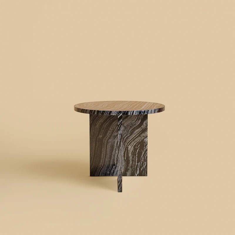 Round Marble Side Table - KYUSHU Series