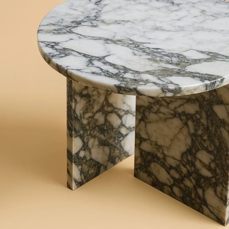 Round Marble Side Table - KYUSHU Series