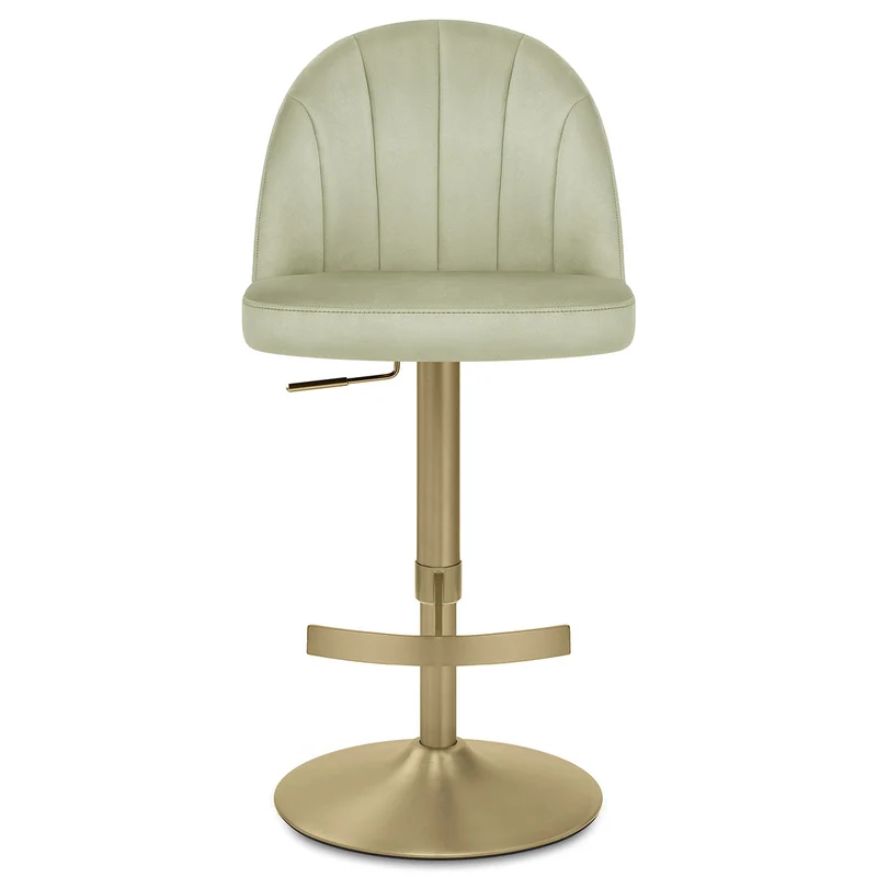 Chaise de Bar Velours - Nicola Vert