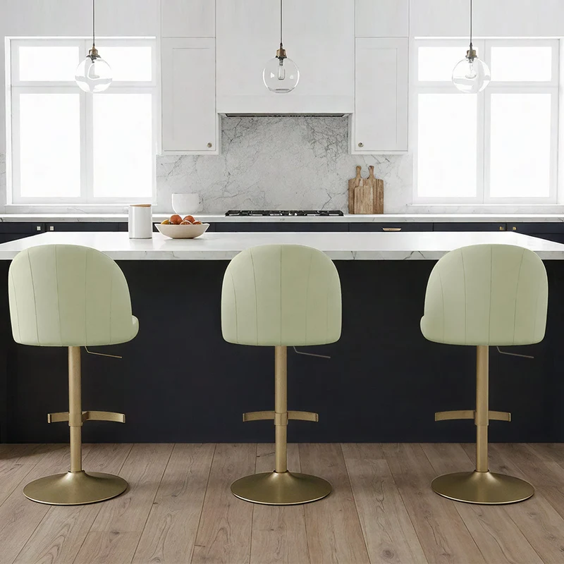 Chaise de Bar Velours - Nicola Vert