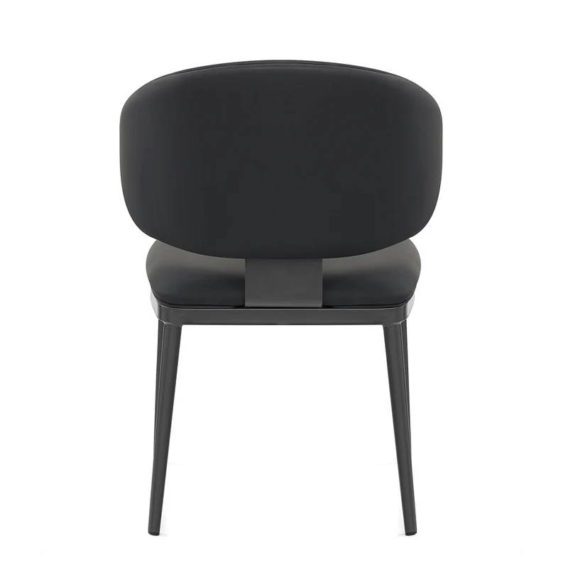 Chaise Faux Cuir Graphite - Elton Noir