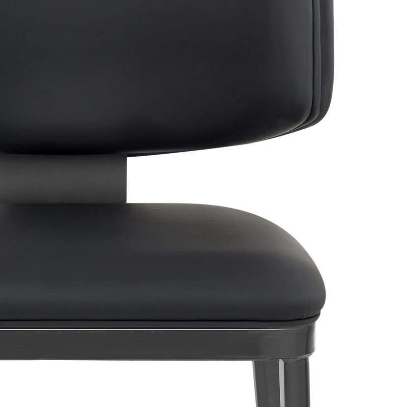 Chaise Faux Cuir Graphite - Elton Noir