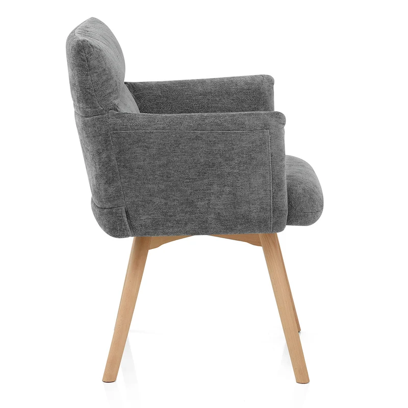 Chaise Tissu - Mica Gris Foncé