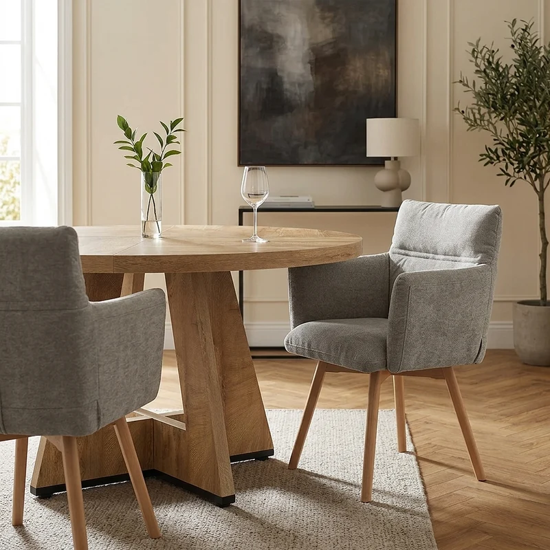 Chaise Tissu - Mica Gris