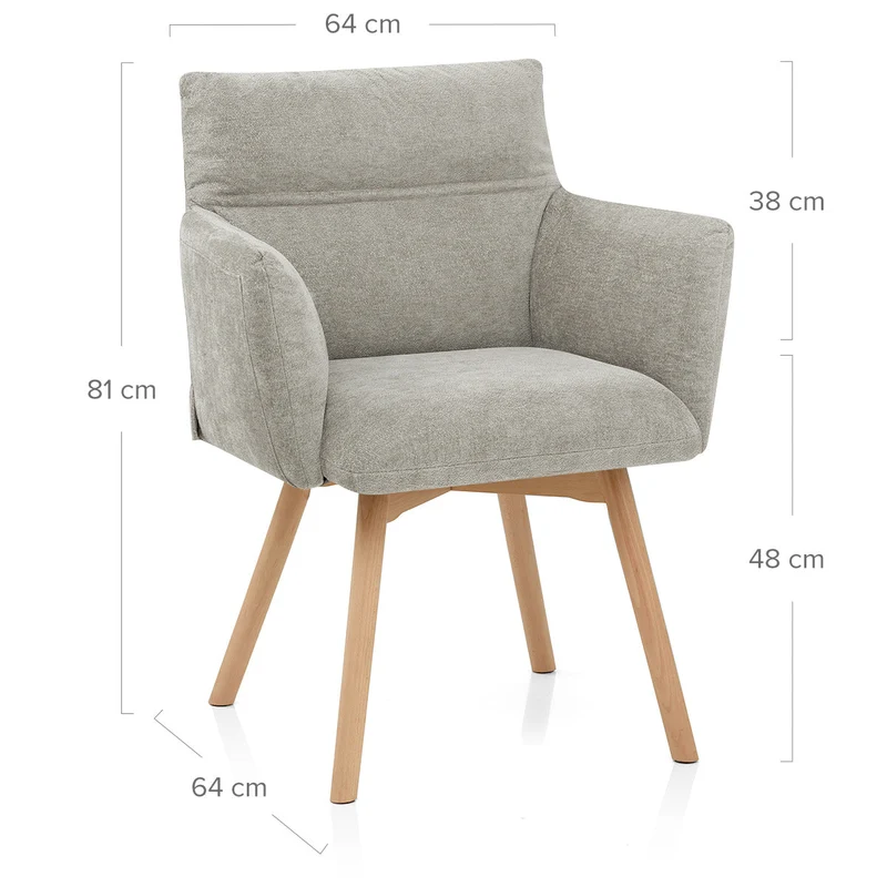 Chaise Tissu - Mica Gris