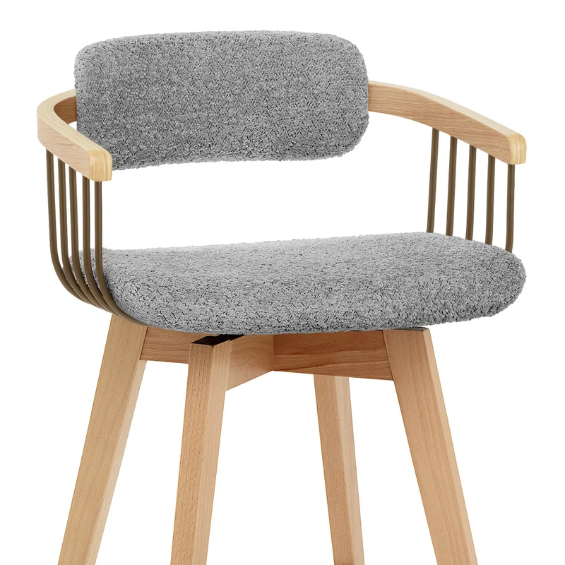 Tabouret de Bar Boucle - Electra Gris Clair
