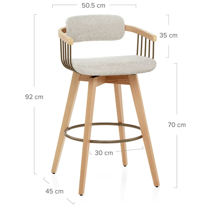 Tabouret de Bar Boucle - Electra Crème
