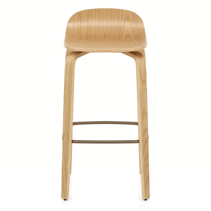 Tabouret de Bar Bois - Curve Chêne Poli