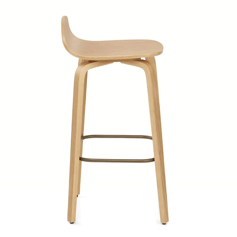 Tabouret de Bar Bois - Curve Chêne Poli
